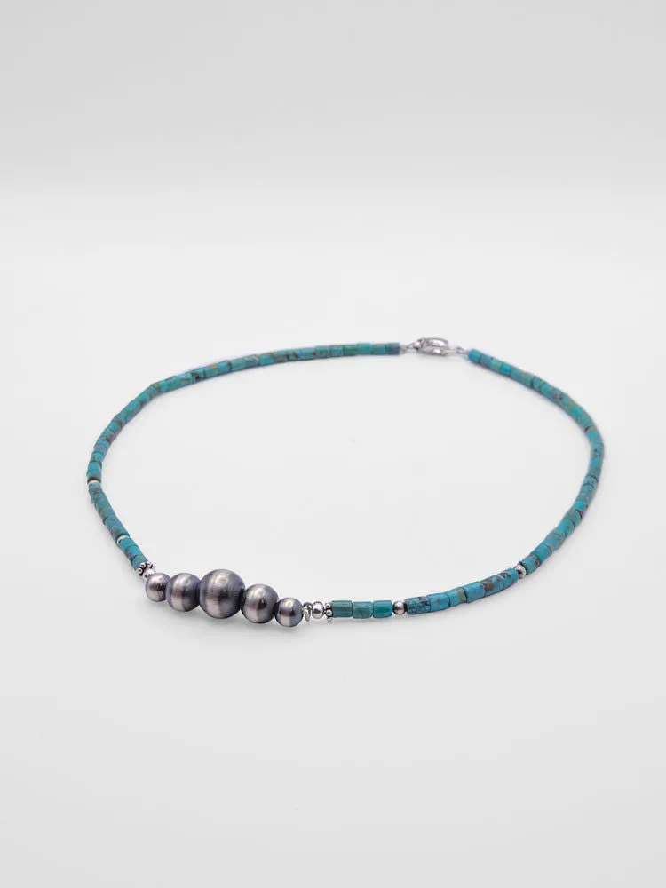 Five Navajo Pearls Choker Necklace by Paige Wallace
