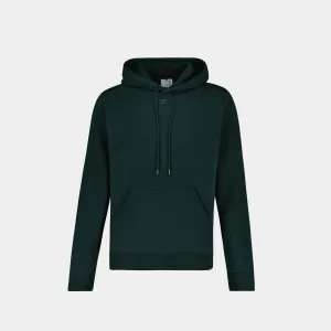 Fleece Hoodie in Green Cotton