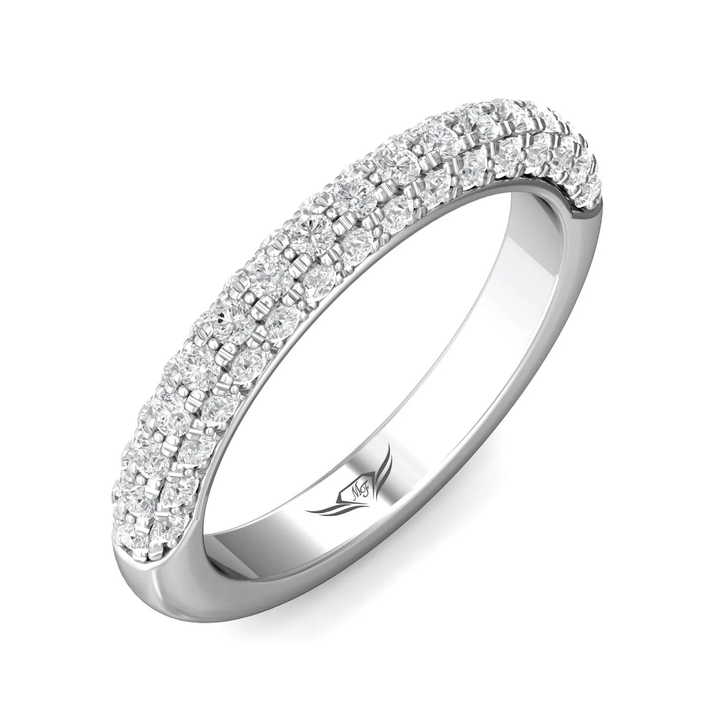 Flyer Fit Pave Diamond Band
