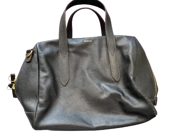 Fossil Black Leather Satchel