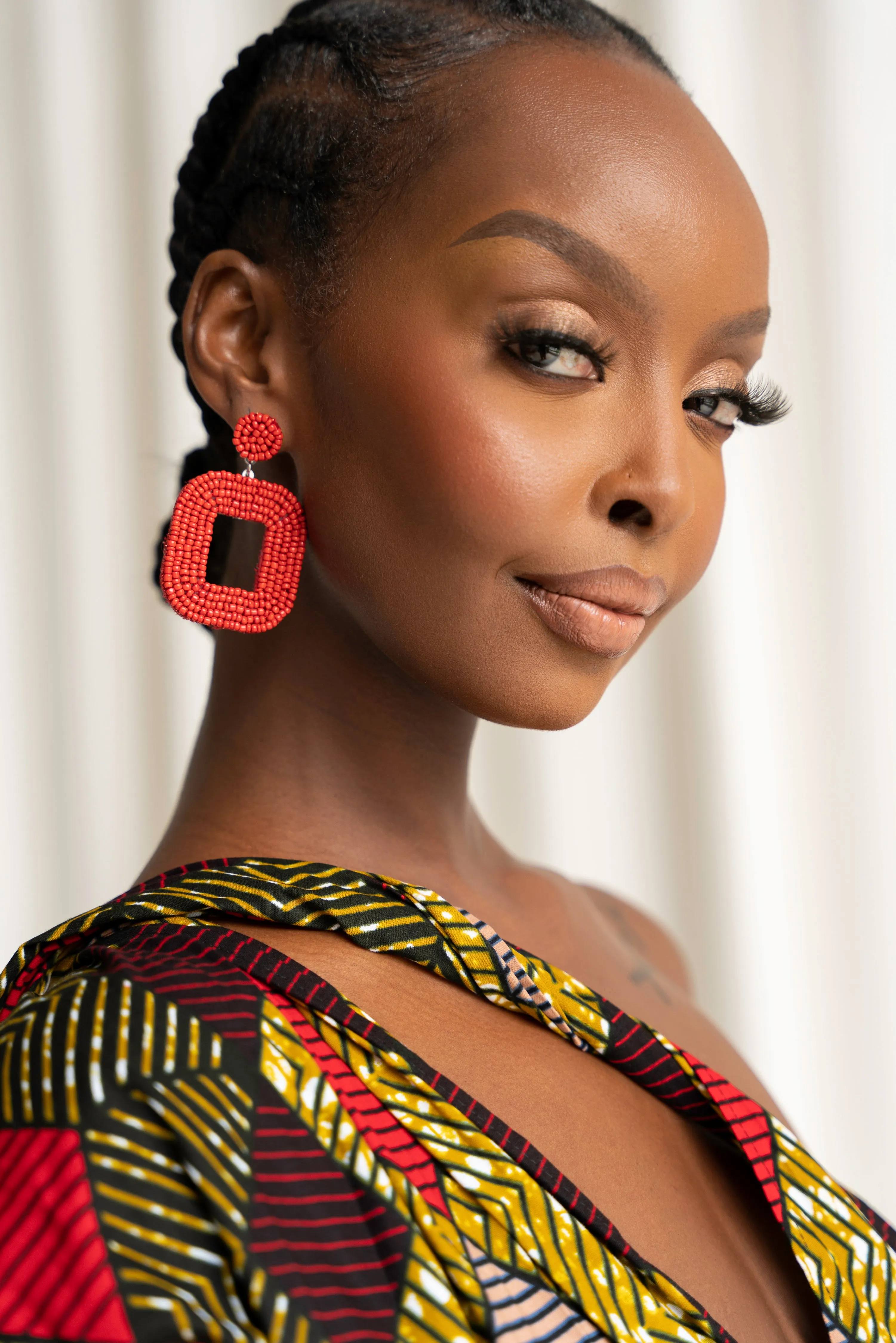 FREDA EARRINGS in RED