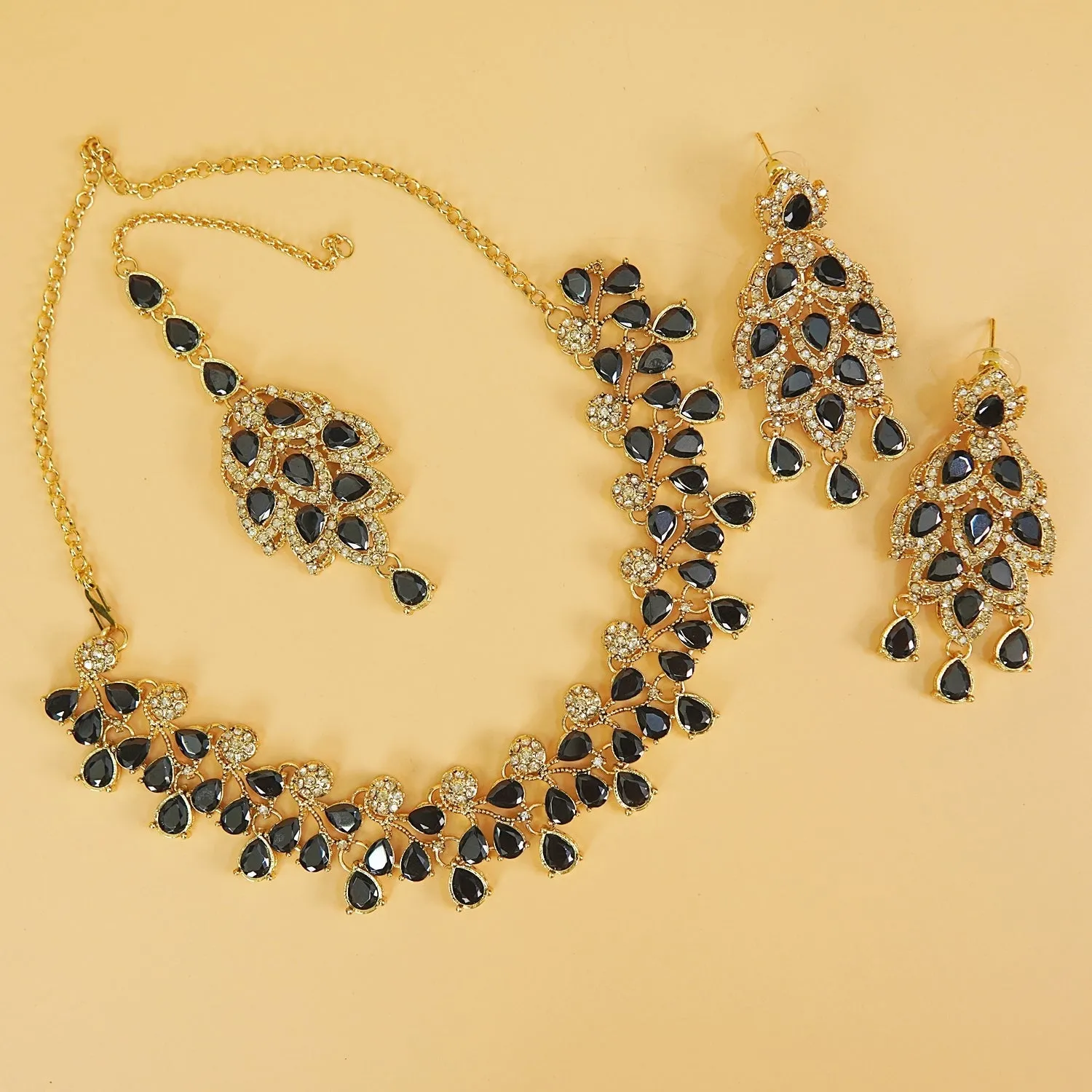 Gemstone Zirconia Designer Necklace Set