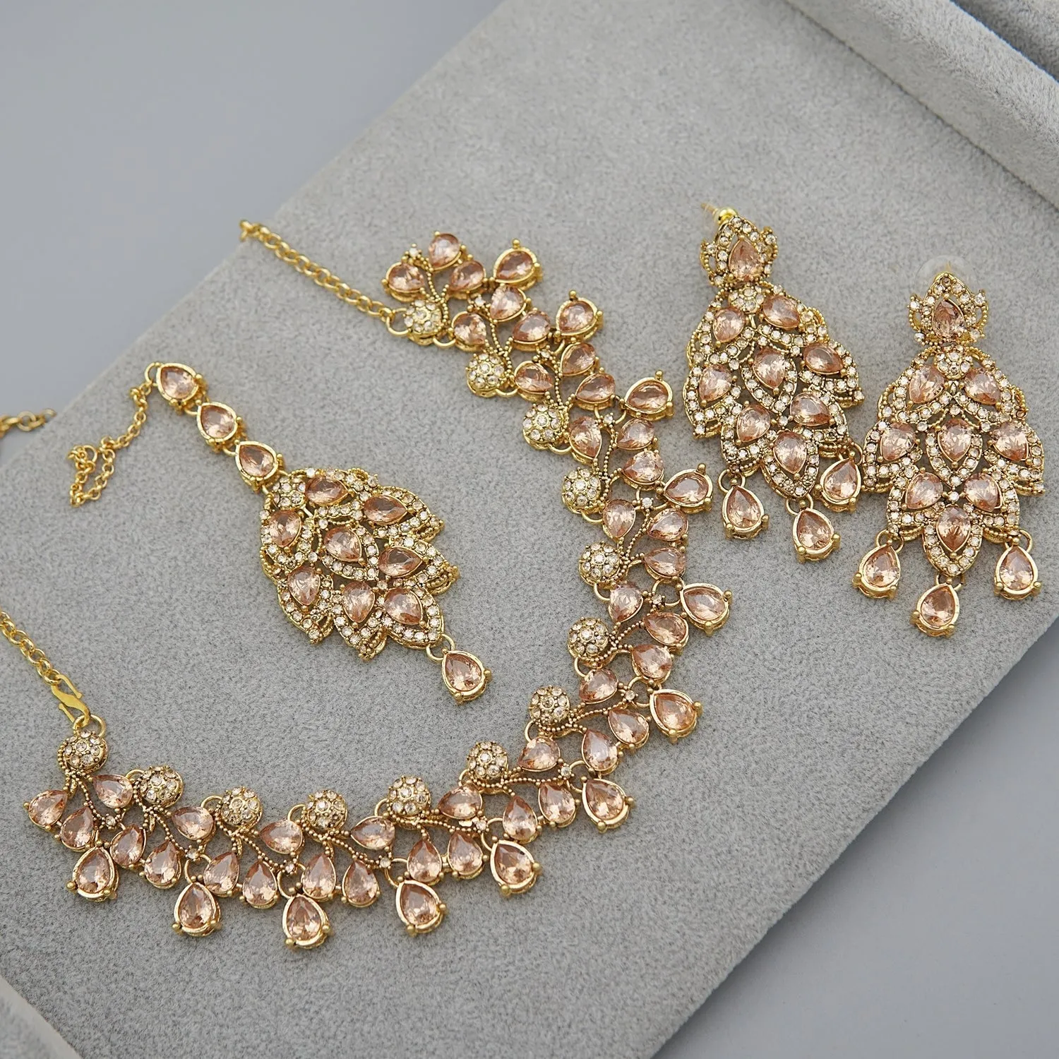 Gemstone Zirconia Designer Necklace Set