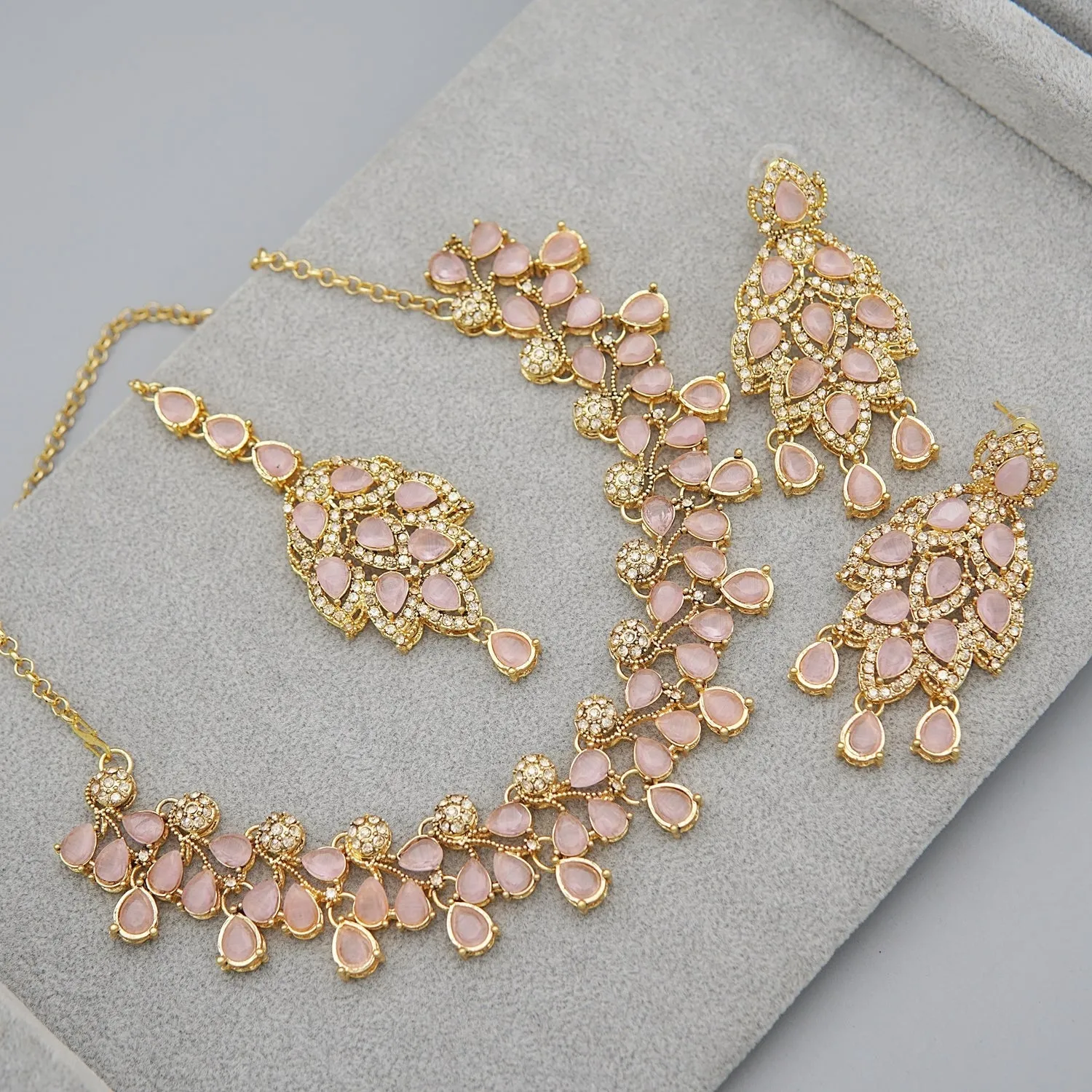 Gemstone Zirconia Designer Necklace Set