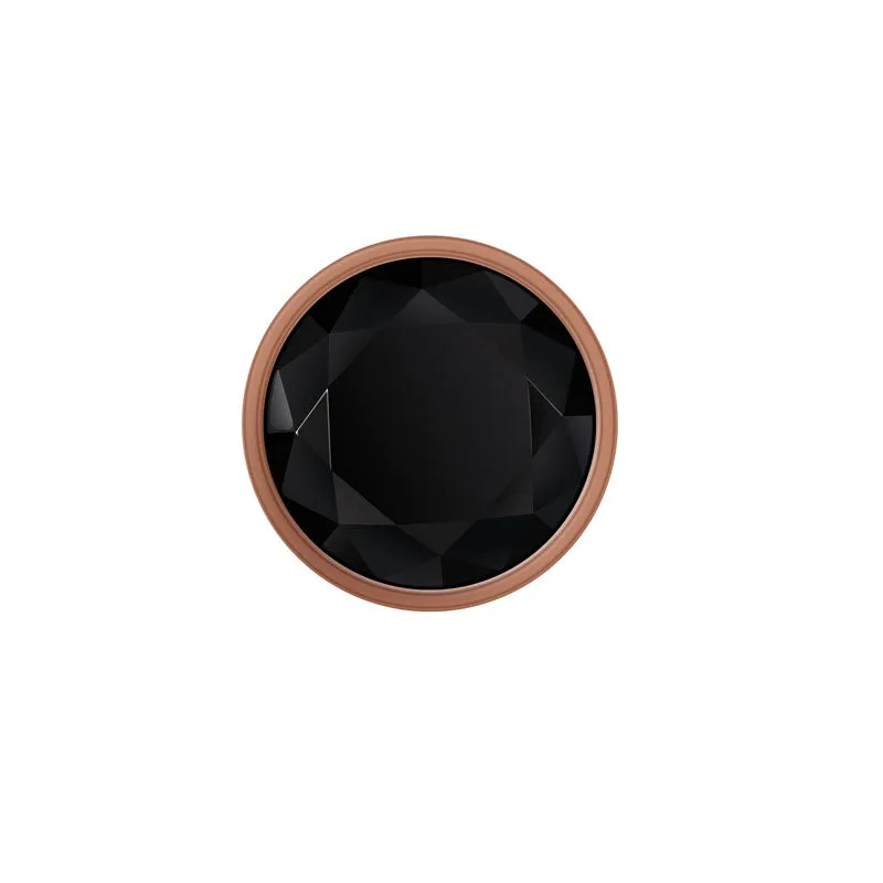 Gender X Gold Digger - Large Rose Gold Butt Plug with Black Gem Base