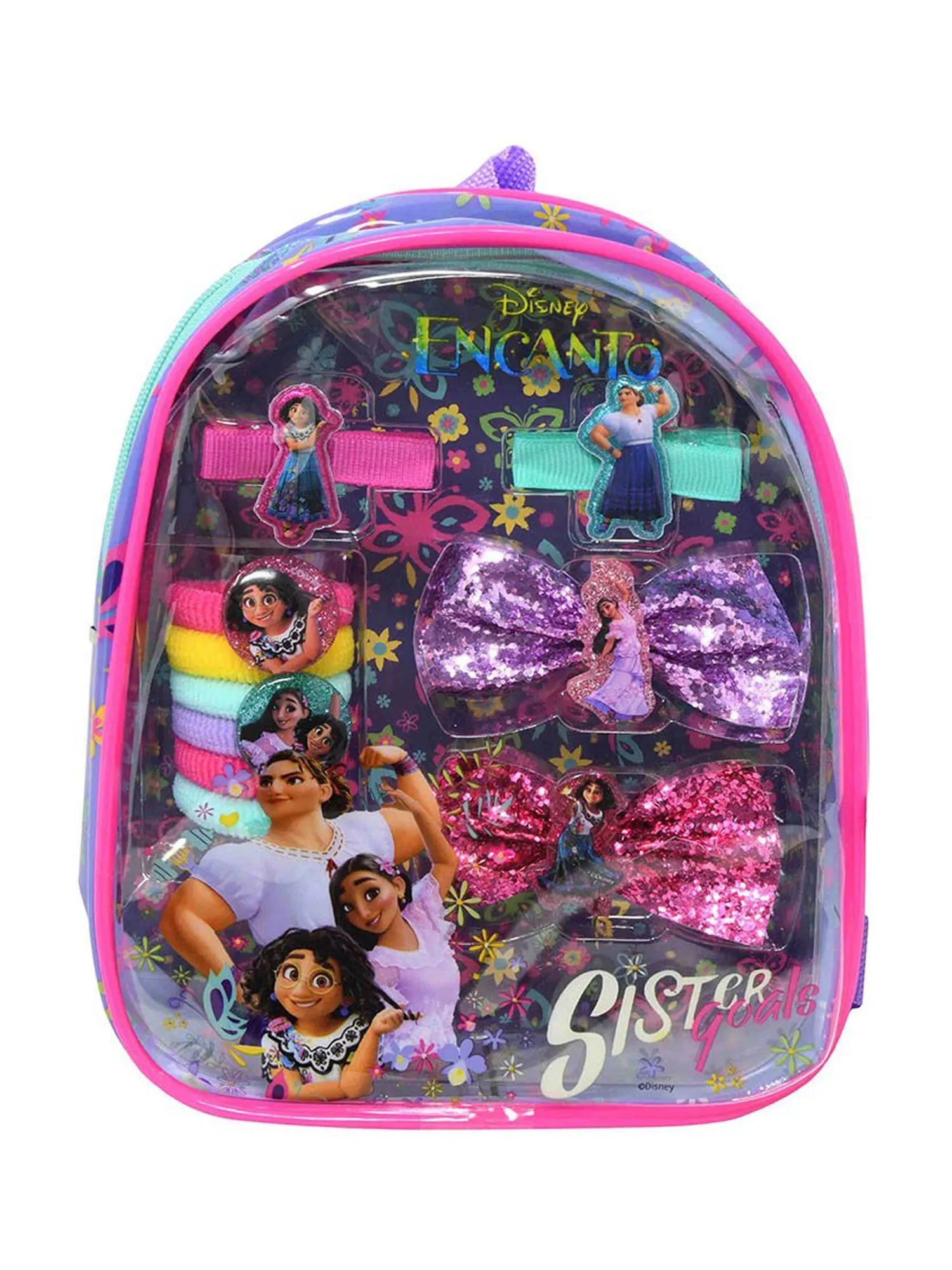 Girls Encanto Hair Accessories Set Hair Ties Clips Bows Maribel Isabella 10-Pcs