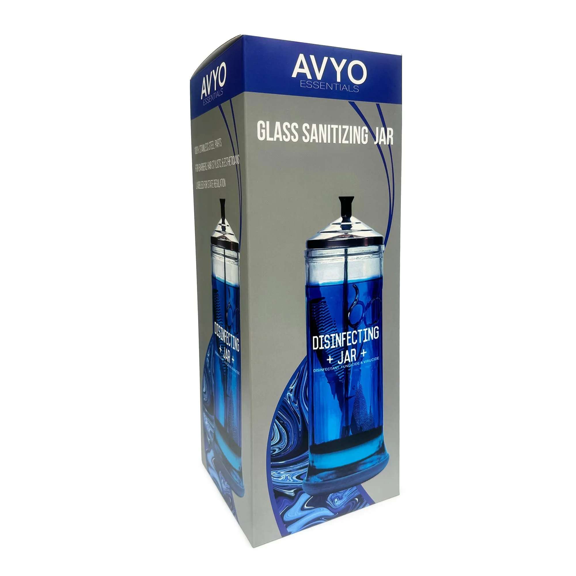 Glass Sanitizing Jar | 21 fl.oz. | AVYO