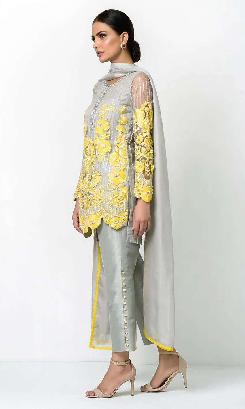 Grey Colour Designer Salwar Kameez