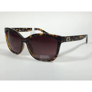 Guess Designer Sunglasses Dark Havana Brown Gradient Lens GF0300 52F