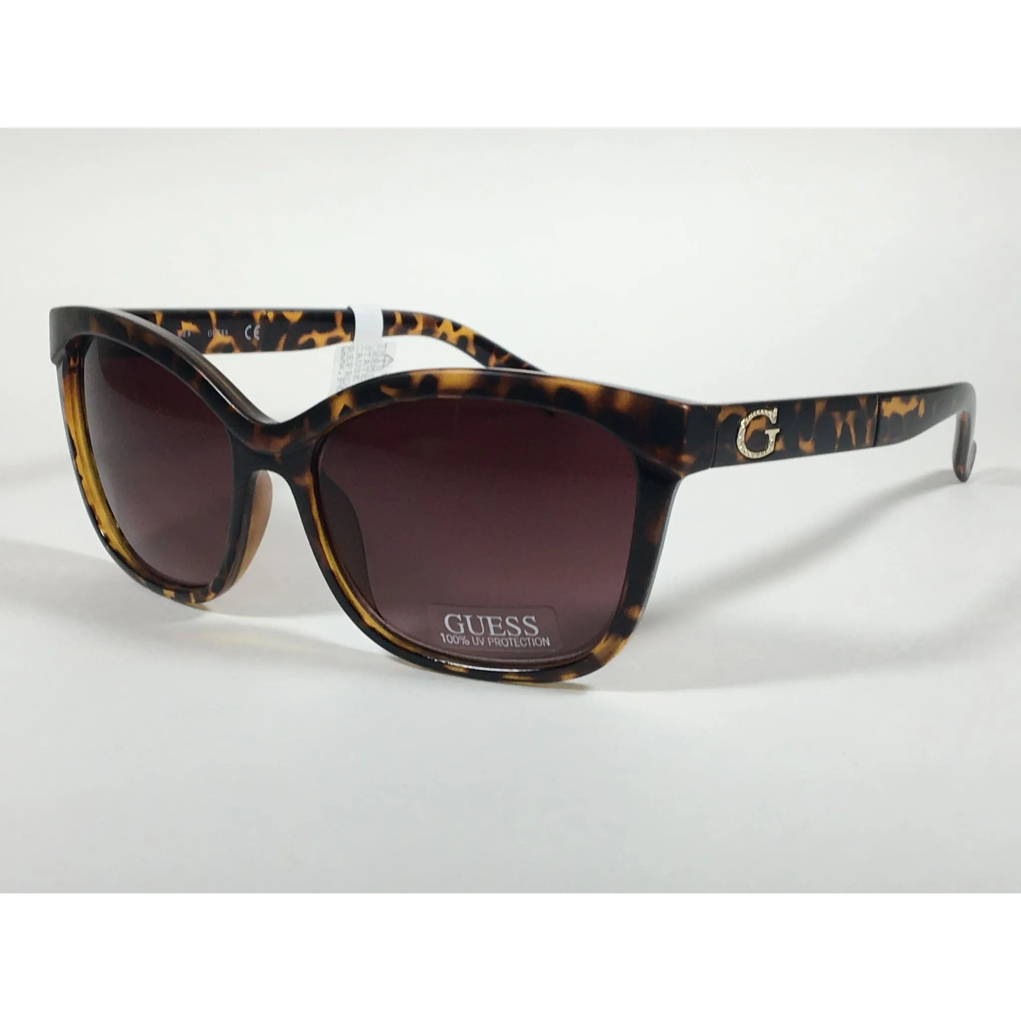 Guess Designer Sunglasses Dark Havana Brown Gradient Lens GF0300 52F