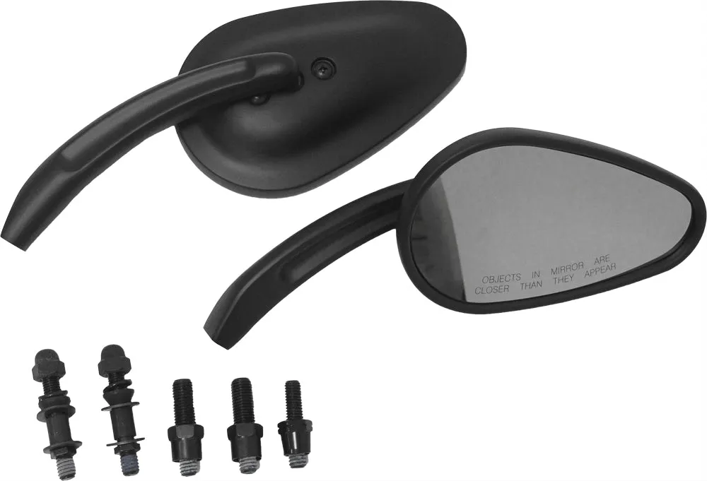 HARDDRIVE 18-159 HardDrive Mirrors Tapered Black