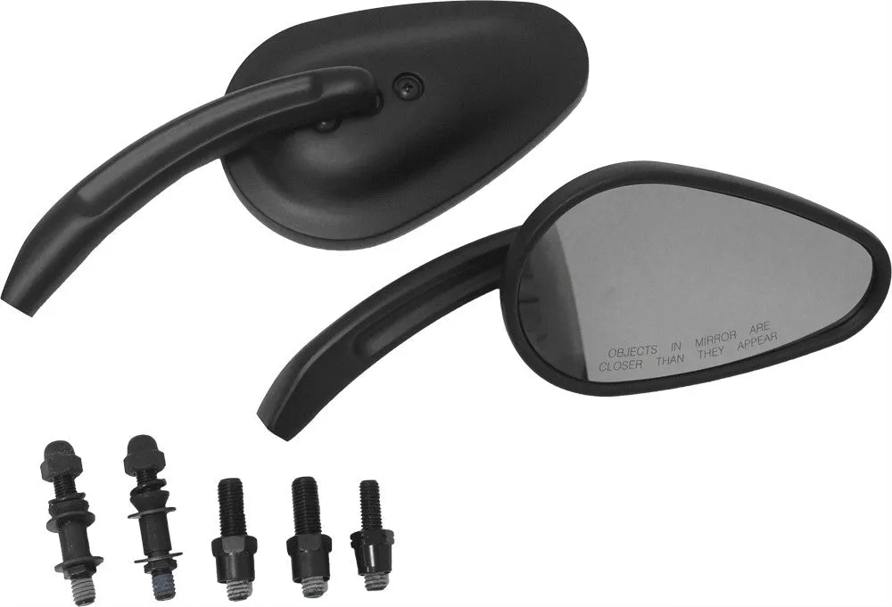 HARDDRIVE 18-159 HardDrive Mirrors Tapered Black