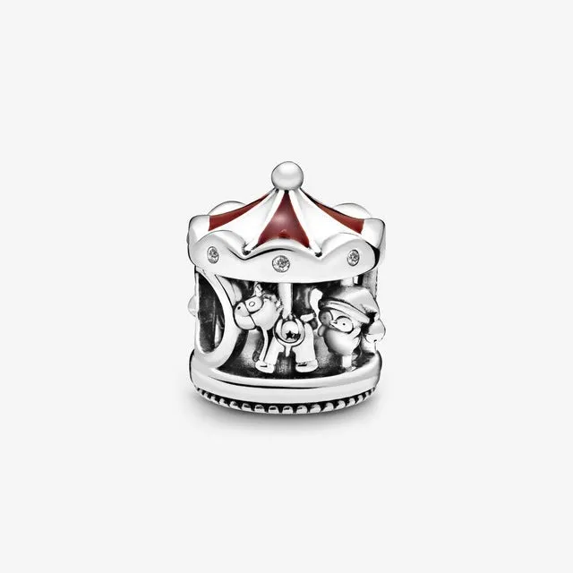 Harry style silver Dangle Charms round shape Fits Pandora bracelet necklace