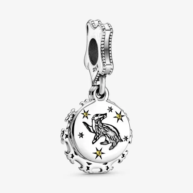 Harry style silver Dangle Charms round shape Fits Pandora bracelet necklace