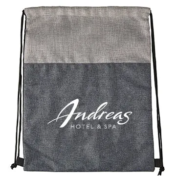 HEATHERED N’ JUTE DRAWSTRING BACKPACK