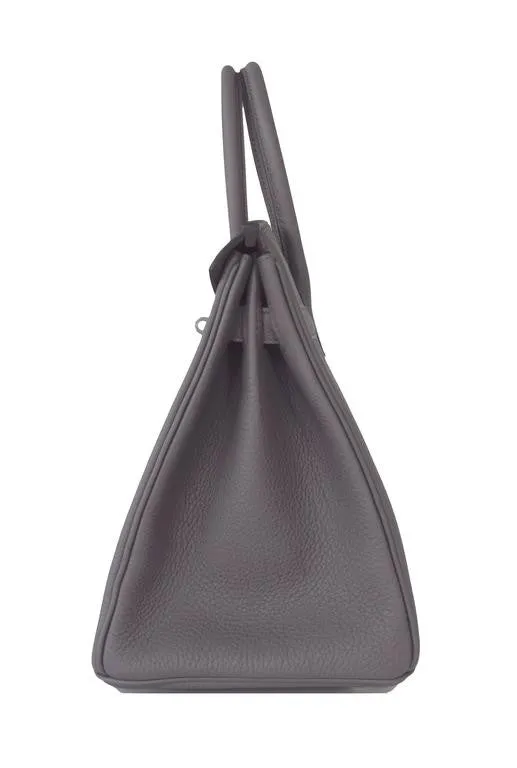 Hermes Etain Togo 30cm Birkin Palladium Hardware PHW X Stamp