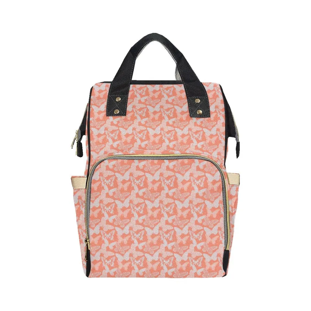 Holly Gray and Red Butterfly Backpack