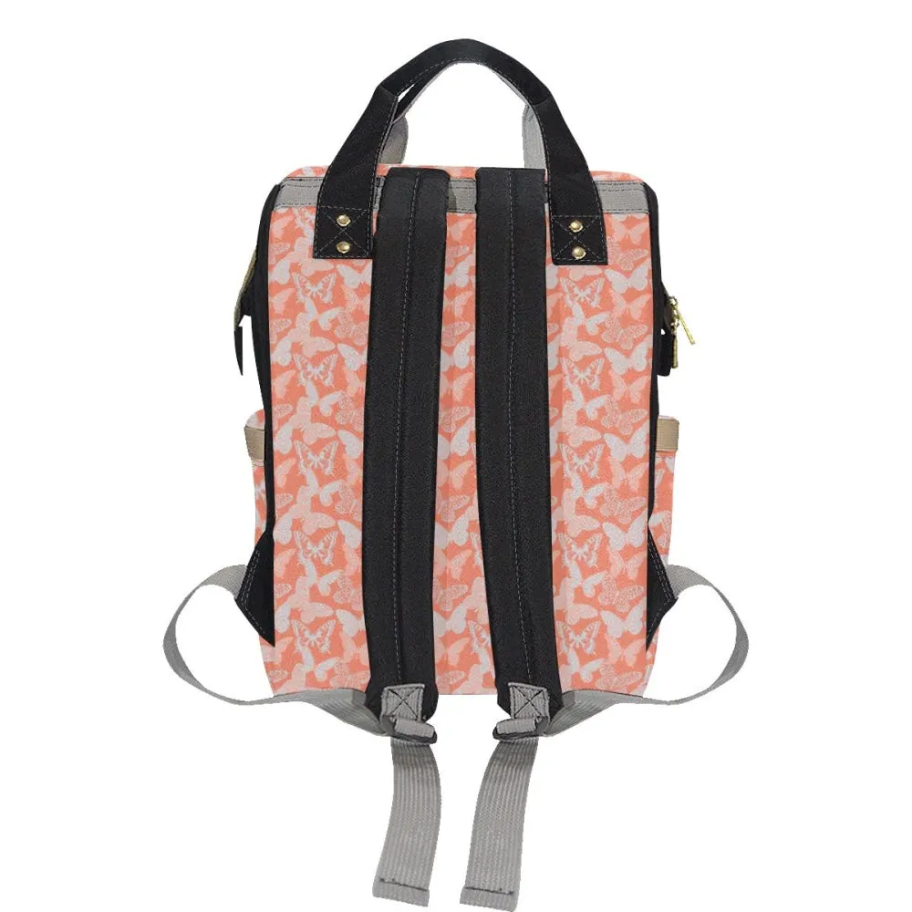 Holly Gray and Red Butterfly Backpack