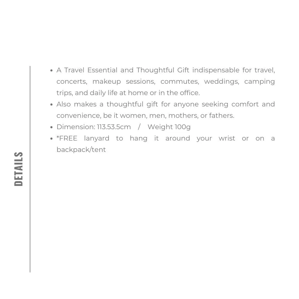 Homlly 5 in 1 Portable Handheld Pocket Fan with Power Bank, Flash Light, Mirror & Mobile Phone Holder
