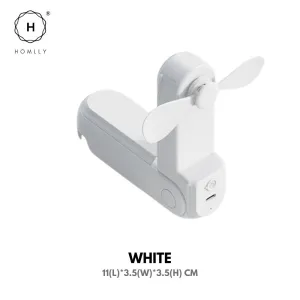 Homlly 5 in 1 Portable Handheld Pocket Fan with Power Bank, Flash Light, Mirror & Mobile Phone Holder