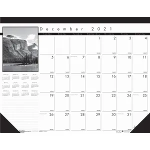 House of Doolittle Black and White Calendar Desk Pads