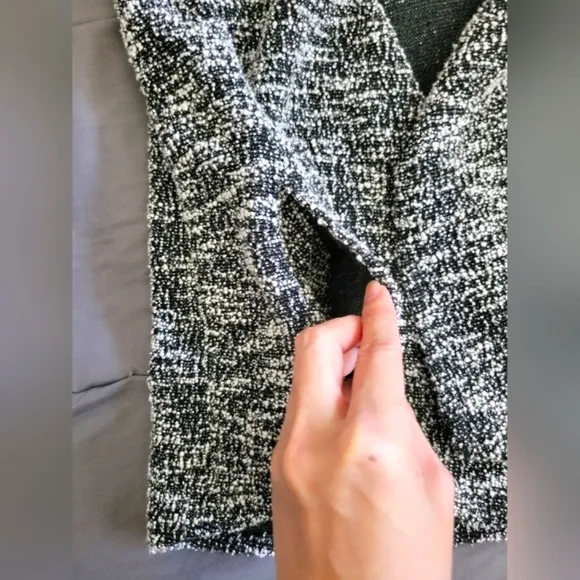 ✨️HP✨️Club Monaco | Black/Gray Marled Open Drape Front Cardigan (SIZE S)