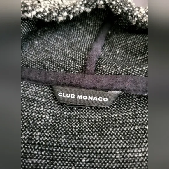 ✨️HP✨️Club Monaco | Black/Gray Marled Open Drape Front Cardigan (SIZE S)