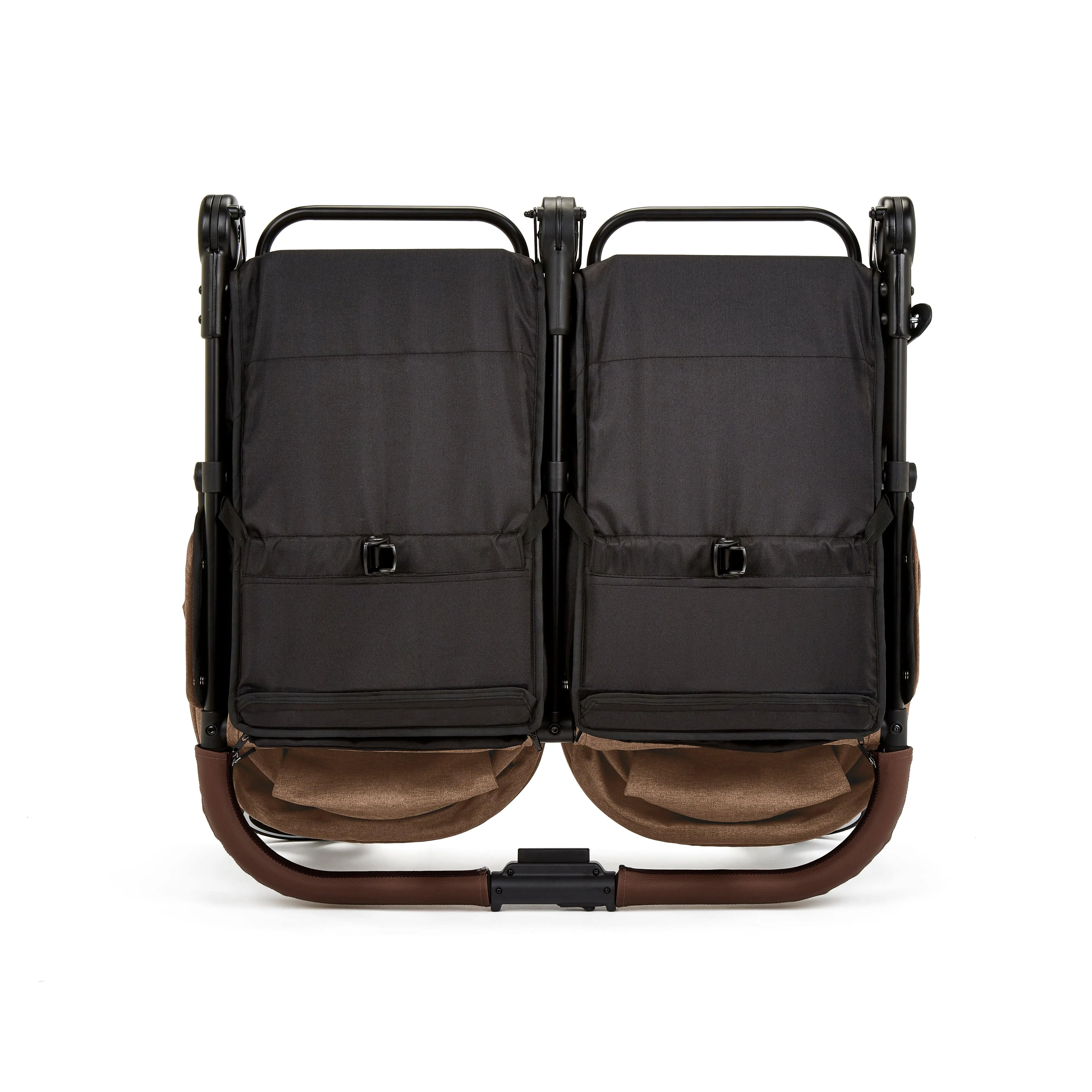 Ickle Bubba Venus Prime Double Stroller - Black / Biscuit / Tan