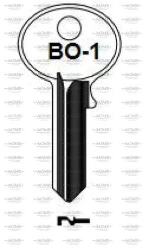 Ilco BO1 R1003M Box of 50 Key Blanks for Mail Boxes | AcmeKey.ca USA & Canada
