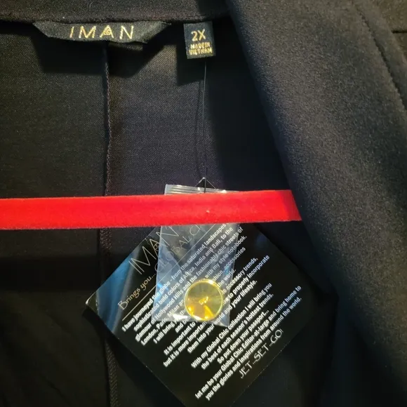 Iman Global Chic Luxury Resort Knit Blazer