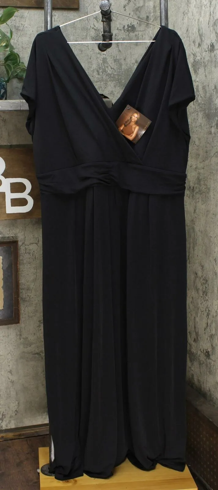IMAN Women's Plus Size Boho Chic Jersey Knit Maxi Dress