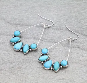 Insley Wire Teardrop Fashion Earrings - Turquoise