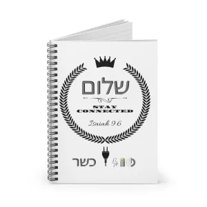 Inspirational Spiral Notebook - Stay Connected, Isaiah 9:6