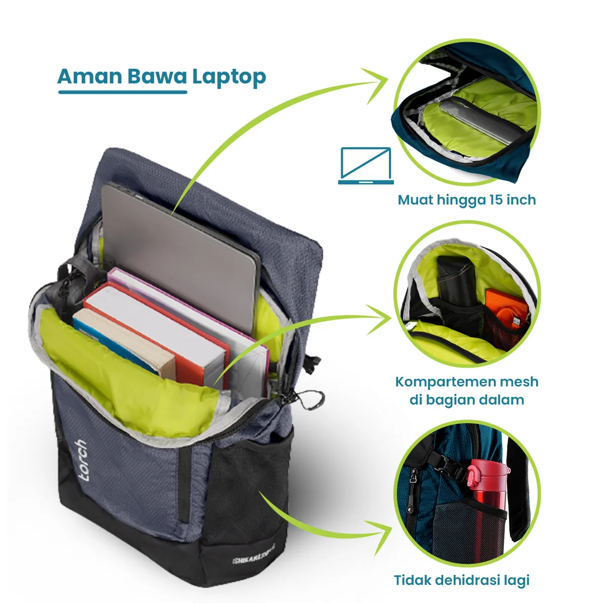 Ishikari Tas Ransel Torch 20L   2L