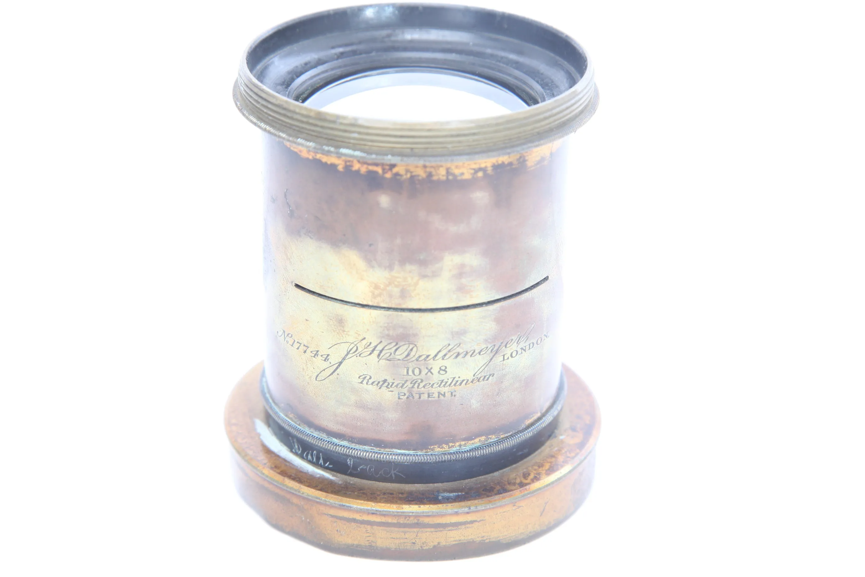 J. H. Dallmeyer 10x8 Rapid Rectilinear Brass Lens