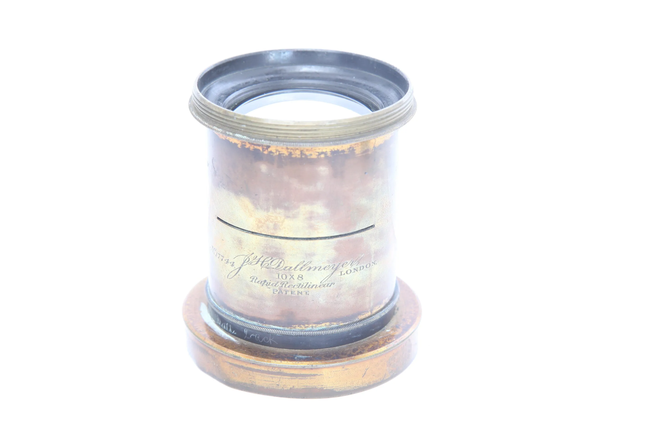J. H. Dallmeyer 10x8 Rapid Rectilinear Brass Lens