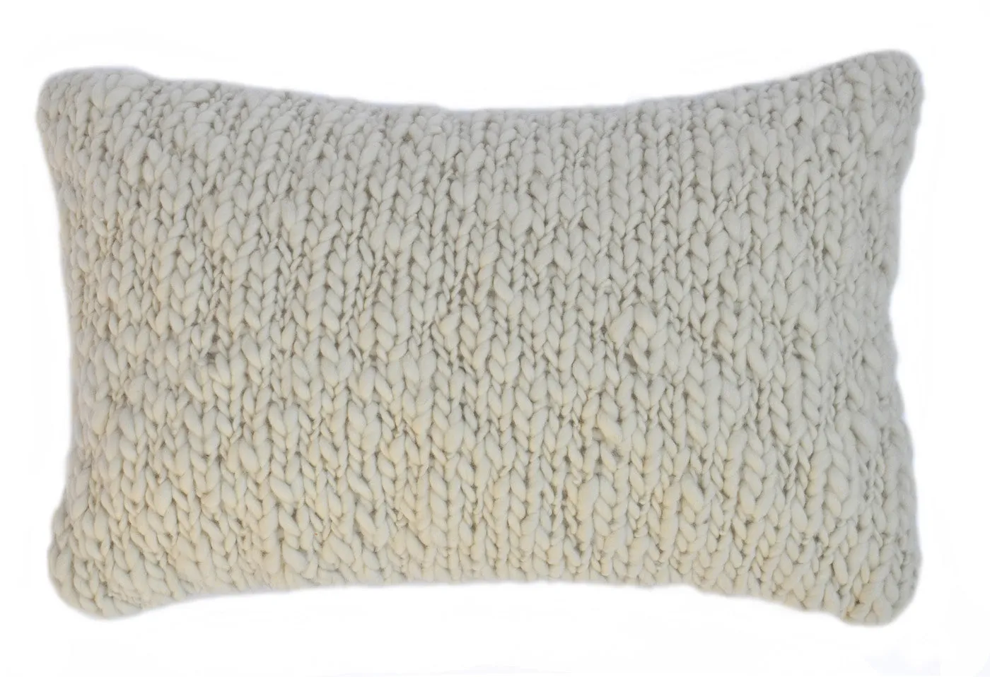 Jersey Cable Knit Throw Pillow