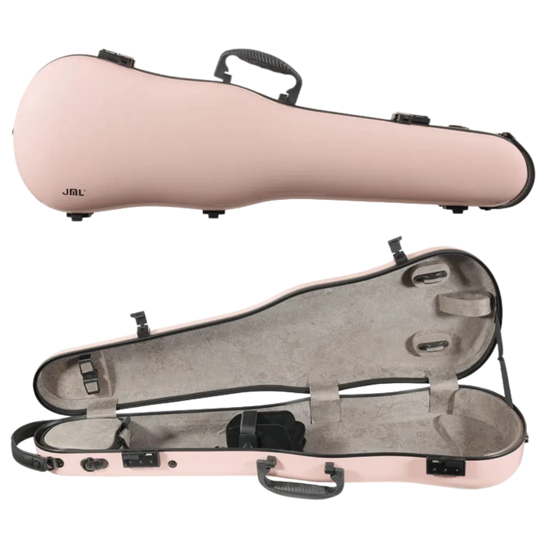 JML Carbon Fibre 1.5 Shaped Violin Case Sakura Pink 4/4
