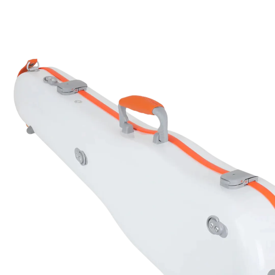 JML Carbon Fibre 1.5 Shaped Violin Case White with Orange 4/4