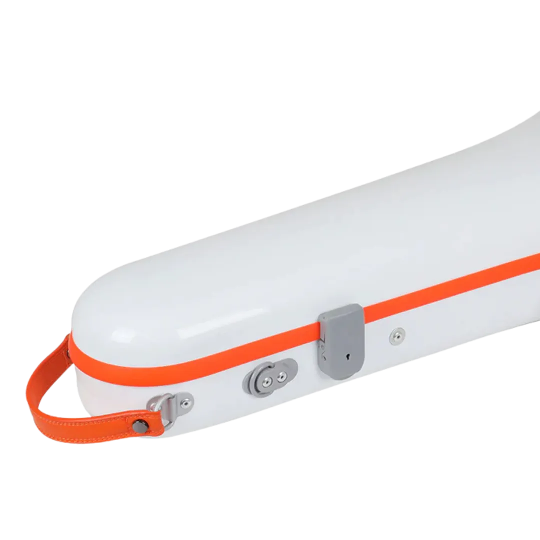 JML Carbon Fibre 1.5 Shaped Violin Case White with Orange 4/4
