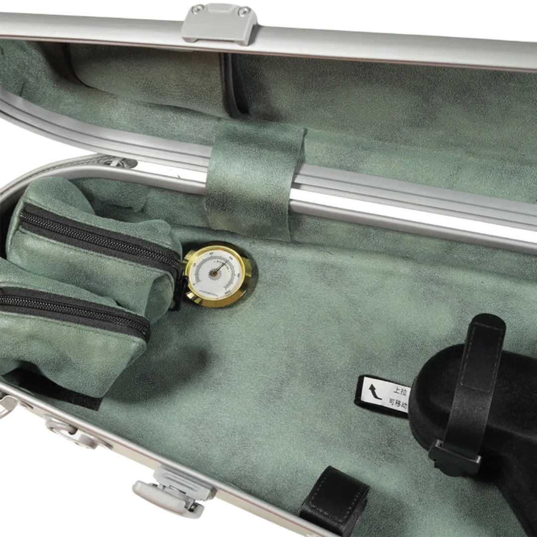 JML Carbon Fibre 1.7 Shaped Adjustable Viola Case Garden Green 15"-16.5"