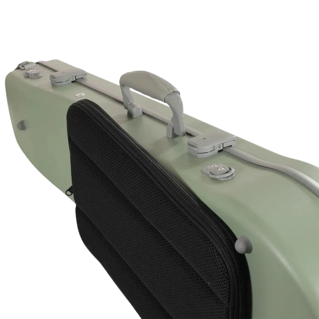 JML Carbon Fibre 1.7 Shaped Adjustable Viola Case Garden Green 15"-16.5"