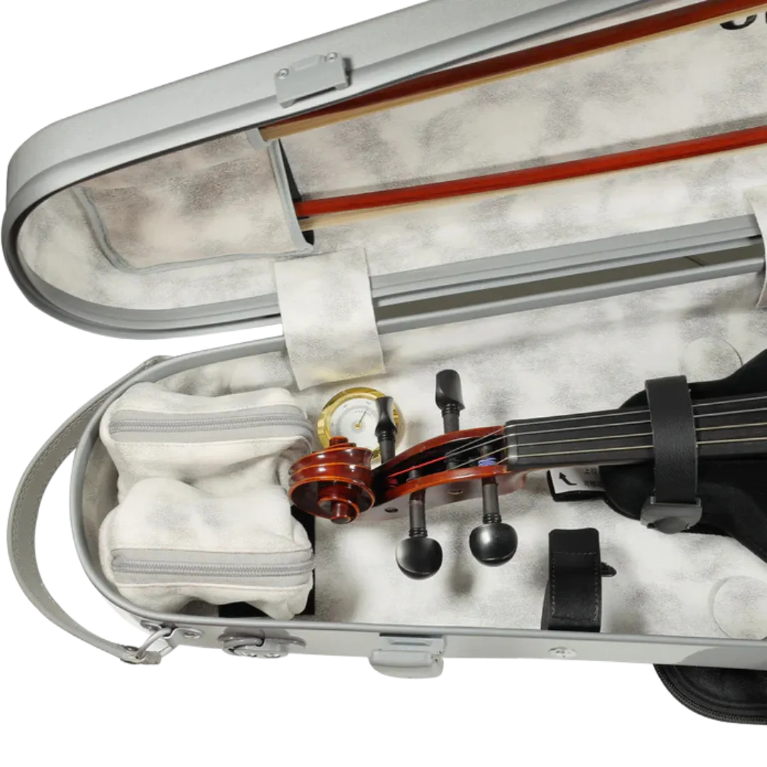 JML Carbon Fibre 1.7 Shaped Adjustable Viola Case Silver 15"-16.5"