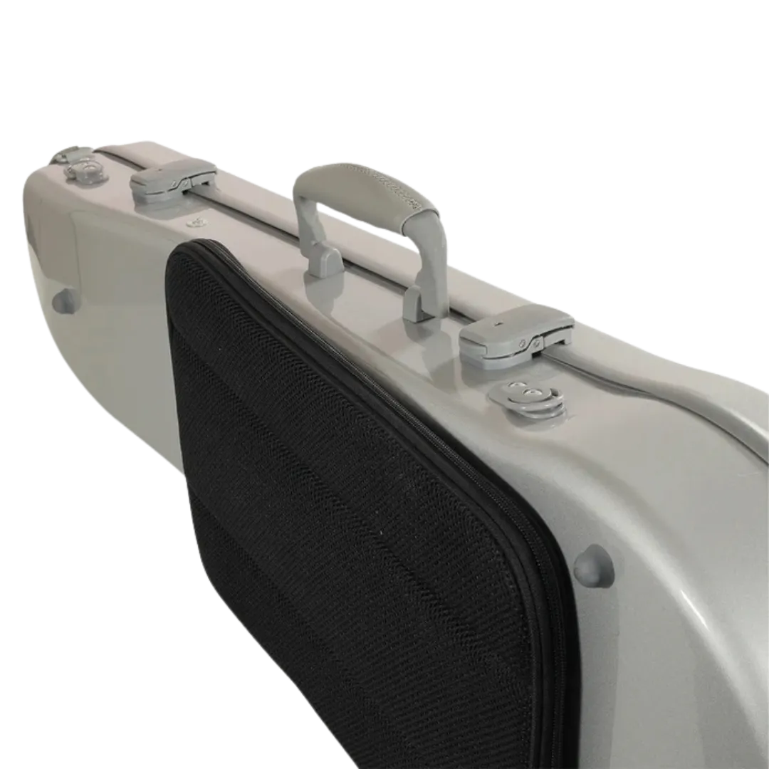 JML Carbon Fibre 1.7 Shaped Adjustable Viola Case Silver 15"-16.5"
