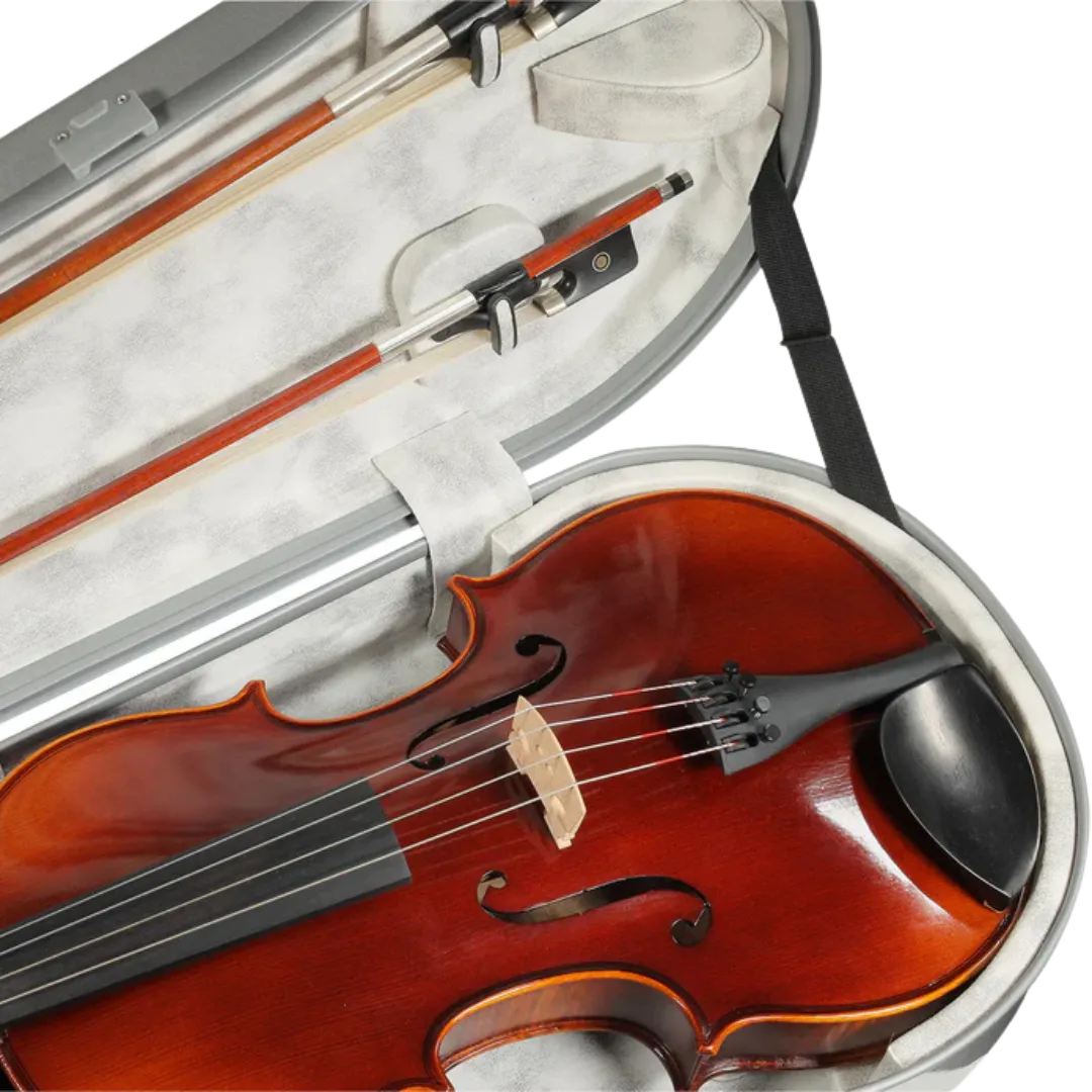 JML Carbon Fibre 1.7 Shaped Adjustable Viola Case Silver 15"-16.5"