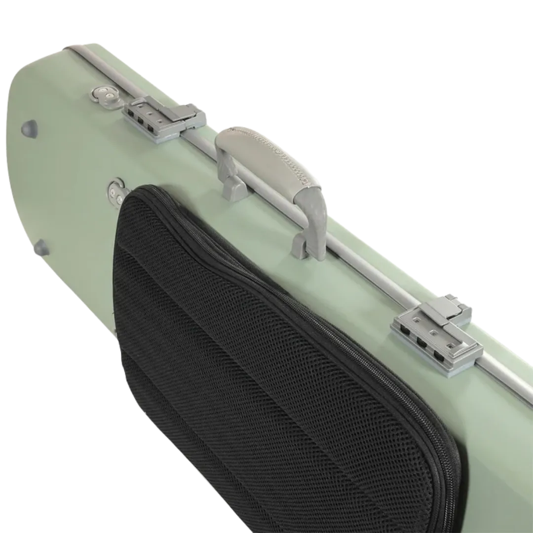 JML Carbon Fibre 1.8 Oblong Violin Case Garden Green 4/4