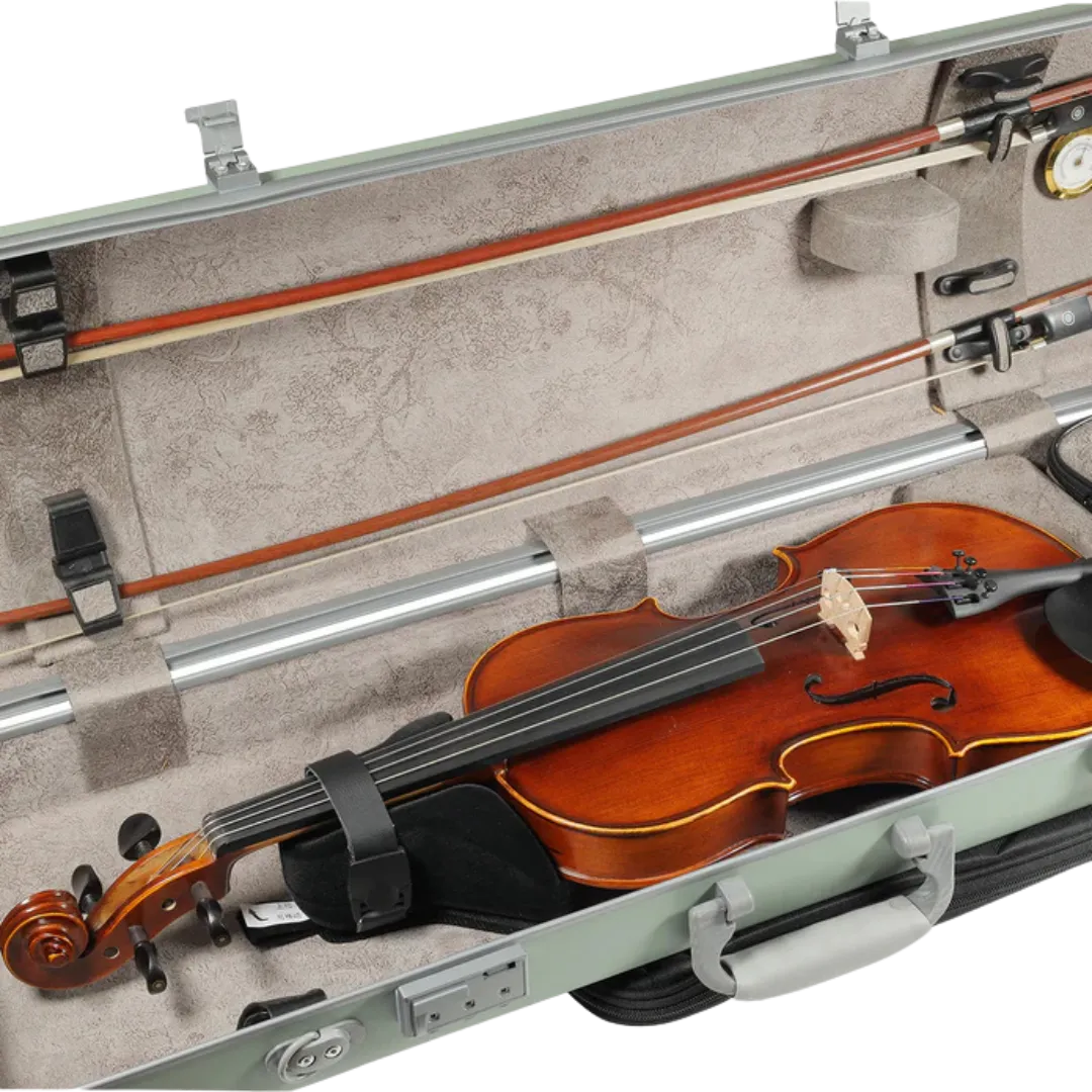 JML Carbon Fibre 1.8 Oblong Violin Case Garden Green 4/4