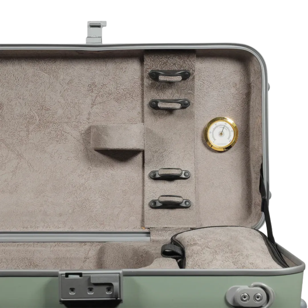 JML Carbon Fibre 1.8 Oblong Violin Case Garden Green 4/4