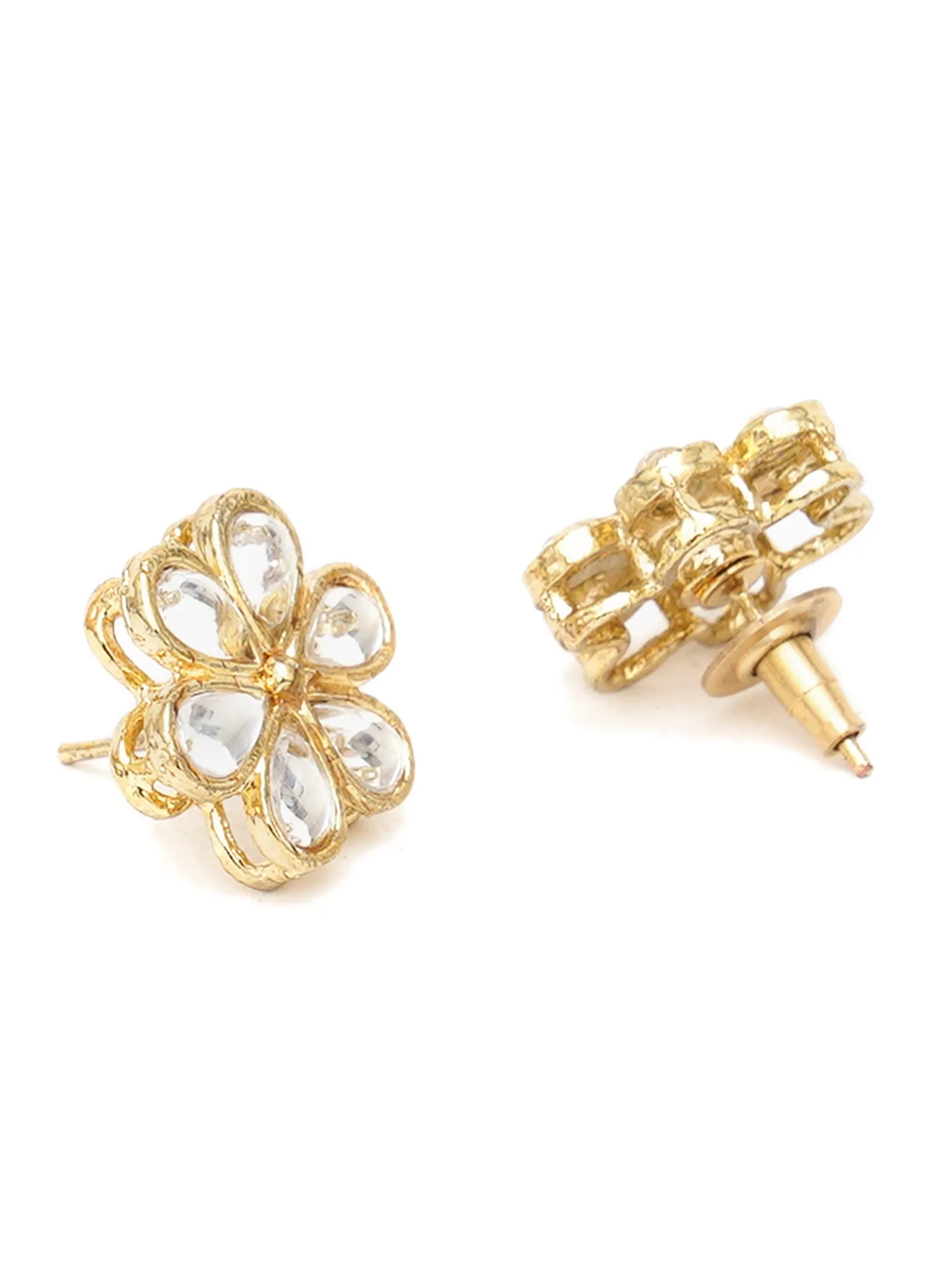 Karatcart Set of 3 Handcrafted Kundan Earrings Combo for Women