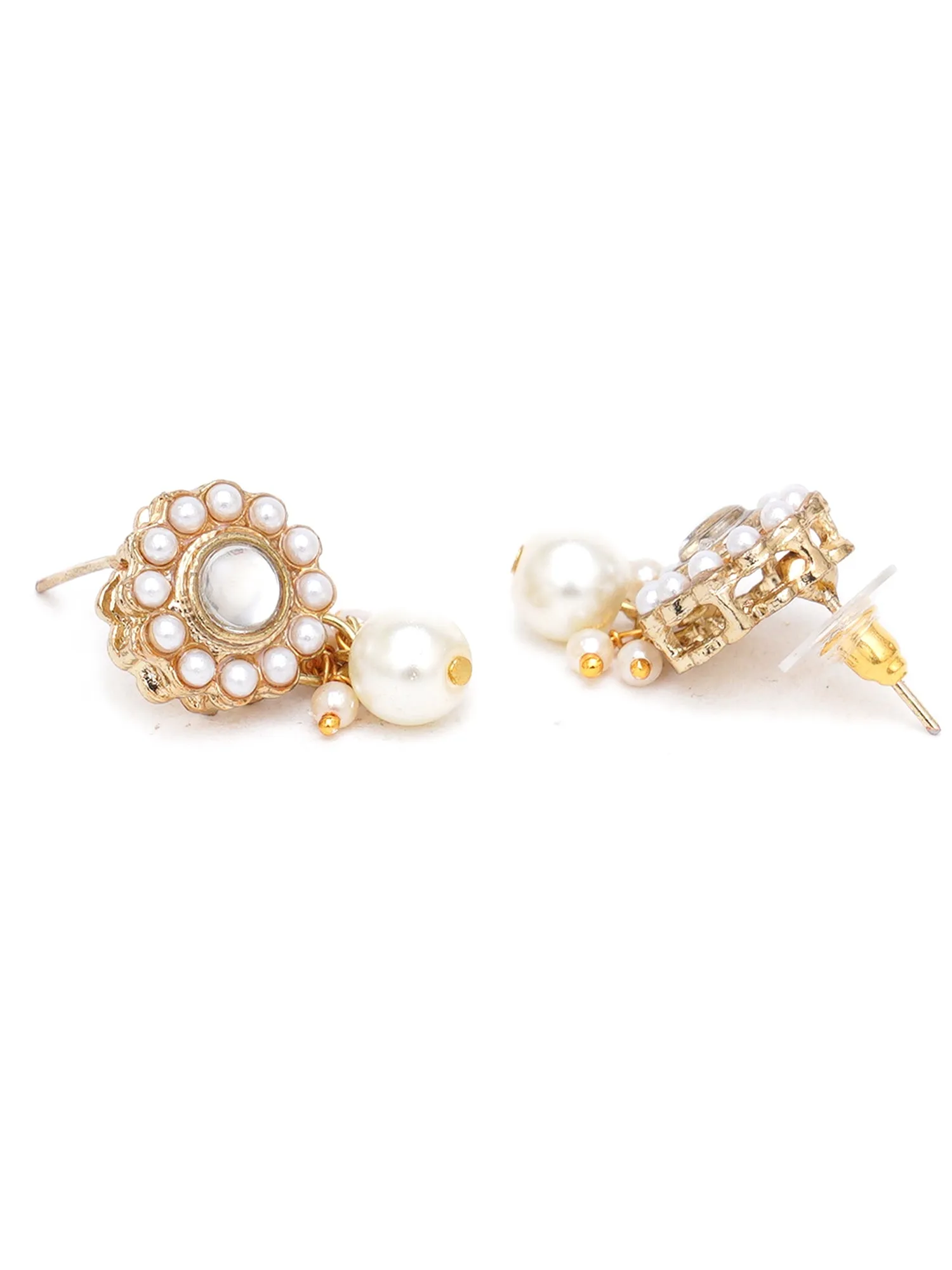 Karatcart Set of 4 Handcrafted Kundan Earrings Combo for Women